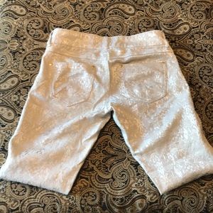 White shimmery pants